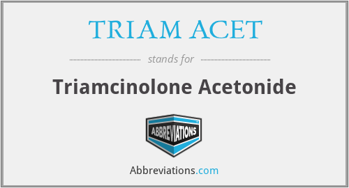 TRIAM ACET - Triamcinolone Acetonide